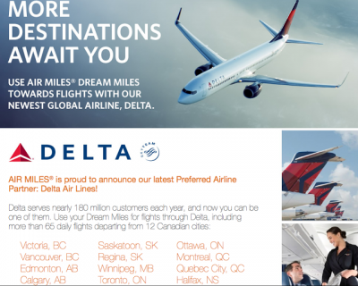 February 29 Udpate: WestJet 20th Anniversary offers, Delta Airlines becomes an AIR MILES partner, Starwood Leap Day Sale