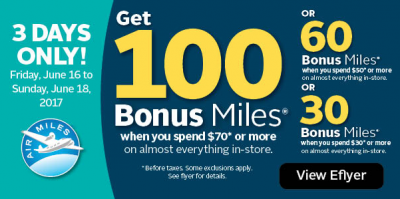June 19 Update: Fly Canadian North to Northern Festivals & earn double points, up to 100 bonus AIR MILES at Rexall this weekend