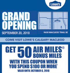September 19 Update: Our podcast returns next week, Lowe's YYC grand opening bonus & Lufthansa Eastern Europe sale