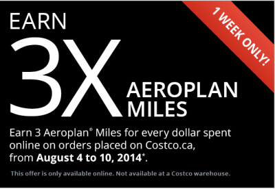 Aug 4 Update: Triple Aeroplan Miles for Costco.ca purchases, Great Flying Blue bonus for Hilton stays and other bonuses!