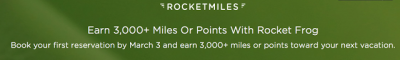 Rocketmiles: 3,000 Bonus Miles/Points in the program of your choice for your first booking including Aeroplan