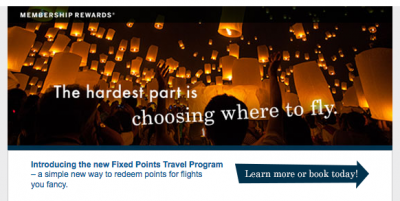 American Express Fixed Points Travel Program is here to stay as a full fledged redemption option