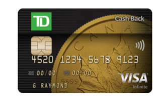 TD Cash Back Visa Infinite Card - 6% Cash Back on select categories for the first 3 months + first year free