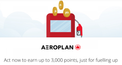 Earn 5 points per dollar when buying gas with an Aeroplan co-brand credit card